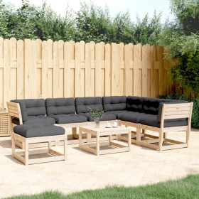 Garden furniture set 7 pieces and cushions solid pine wood by , Garden sets - Ref: Foro24-3216930, Price: 660,74 €, Discount: %