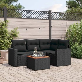 5-teiliges Gartenmöbel-Set und schwarze synthetische Rattankissen von , Gartensets - Ref: Foro24-3224102, Preis: 320,50 €, Ra...