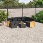 8-piece garden sofa set and black synthetic rattan cushions by , Garden sets - Ref: Foro24-3265766, Price: 502,09 €, Discount: %