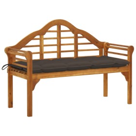 Queen garden bench with cushion solid acacia wood 135 cm by , garden benches - Ref: Foro24-3061427, Price: 228,99 €, Discount: %