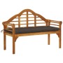 Queen garden bench with cushion solid acacia wood 135 cm by , garden benches - Ref: Foro24-3061427, Price: 219,53 €, Discount: %