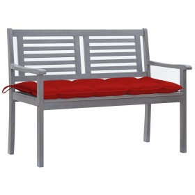 2-seater garden bench in gray eucalyptus wood and 120 cm cushion by , garden benches - Ref: Foro24-3061044, Price: 165,99 €, ...