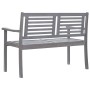 2-seater garden bench in gray eucalyptus wood and 120 cm cushion by , garden benches - Ref: Foro24-3061044, Price: 165,78 €, ...