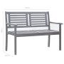 Banco de jardín 2 plazas madera eucalipto gris y cojín 120 cm de , Bancos de jardín - Ref: Foro24-3061046, Precio: 190,94 €, ...