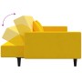 Sofá cama de 2 plazas con dos almohadas terciopelo amarillo de , Sofás - Ref: Foro24-375822, Precio: 248,66 €, Descuento: %