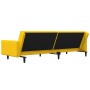 Sofá cama de 2 plazas con dos almohadas terciopelo amarillo de , Sofás - Ref: Foro24-375822, Precio: 248,66 €, Descuento: %