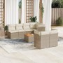 Set Gartensofas mit beigen Kissen 8 Stück PE Rattan von , Gartensets - Ref: Foro24-3223517, Preis: 642,30 €, Rabatt: %