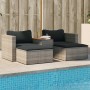 Set Gartensofas und Kissen 5 Stück synthetisches Rattan Akaziengrau von , Outdoor-Sofas - Ref: Foro24-365726, Preis: 349,27 €...