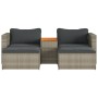 Set Gartensofas und Kissen 5 Stück synthetisches Rattan Akaziengrau von , Outdoor-Sofas - Ref: Foro24-365726, Preis: 349,27 €...