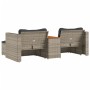 Set of 5-piece garden sofas and cushions made of synthetic rattan in gray acacia. by , Outdoor sofas - Ref: Foro24-365726, Pr...