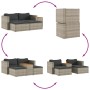 Set of 5-piece garden sofas and cushions made of synthetic rattan in gray acacia. by , Outdoor sofas - Ref: Foro24-365726, Pr...