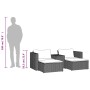 Set Gartensofas und Kissen 5 Stück synthetisches Rattan Akaziengrau von , Outdoor-Sofas - Ref: Foro24-365726, Preis: 349,27 €...