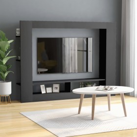 Mueble de TV madera contrachapada gris 152x22x113 cm de , Muebles TV - Ref: Foro24-800740, Precio: 84,99 €, Descuento: %