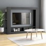 Gray plywood TV cabinet 152x22x113 cm by , TV Furniture - Ref: Foro24-800740, Price: 85,16 €, Discount: %