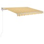 Automatic awning LED wind sensor yellow white 300x250cm by , Awnings - Ref: Foro24-3068873, Price: 448,78 €, Discount: %