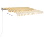 Automatic awning LED wind sensor yellow white 300x250cm by , Awnings - Ref: Foro24-3068873, Price: 448,78 €, Discount: %