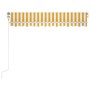 Automatic awning LED wind sensor yellow white 300x250cm by , Awnings - Ref: Foro24-3068873, Price: 448,78 €, Discount: %