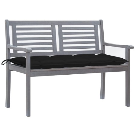 2-seater garden bench in gray eucalyptus wood and 120 cm cushion by , garden benches - Ref: Foro24-3061045, Price: 162,43 €, ...