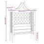 Gartenpergola mit imprägniertem Kiefernholzdach und Sitzbank von , Pergolen, Bögen und Gartenspaliere - Ref: Foro24-44951, Pr...