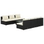 Set de muebles de jardín y cojines 7 pzas ratán sintético negro de , Conjuntos de jardín - Ref: Foro24-3101455, Precio: 826,9...