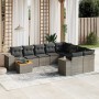 10-teiliges Gartensofa-Set mit grauen synthetischen Rattankissen von , Gartensets - Ref: Foro24-3225612, Preis: 645,18 €, Rab...