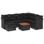 8-teiliges Gartensofa-Set und schwarze synthetische Rattankissen von , Gartensets - Ref: Foro24-3256090, Preis: 526,59 €, Rab...