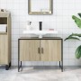 Armario lavabo baño madera ingeniería roble Sonoma 80x33x60 cm de , Tocadores - Ref: Foro24-842462, Precio: 63,14 €, Descuent...