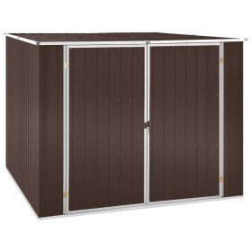 Brown galvanized steel garden shed 195x198x159 cm by vidaXL, Sheds - Ref: Foro24-46256, Price: 301,34 €, Discount: %