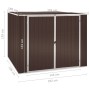 Cobertizo de jardín acero galvanizado marrón 195x198x159 cm de vidaXL, Cobertizos - Ref: Foro24-46256, Precio: 329,74 €, Desc...