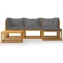 Garden furniture and cushions set 5 pieces solid acacia wood by vidaXL, Garden sets - Ref: Foro24-45914, Price: 448,99 €, Dis...