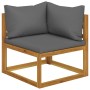 Garden furniture and cushions set 5 pieces solid acacia wood by vidaXL, Garden sets - Ref: Foro24-45914, Price: 448,99 €, Dis...