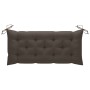 Banco Batavia de teca maciza con cojín gris taupe 120 cm de , Bancos de jardín - Ref: Foro24-3062177, Precio: 214,99 €, Descu...