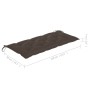 Banco Batavia de teca maciza con cojín gris taupe 120 cm de , Bancos de jardín - Ref: Foro24-3062177, Precio: 214,99 €, Descu...