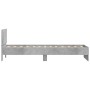 Estructura de cama cabecero luces LED gris hormigón 75x190 cm de , Camas y somieres - Ref: Foro24-838844, Precio: 104,01 €, D...