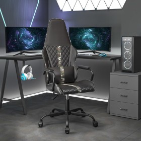 Schwarzer und tarnfarbener Gaming-Stuhl aus Kunstleder von , Gaming-Stühle - Ref: Foro24-3143797, Preis: 113,74 €, Rabatt: %