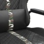 Silla gaming cuero sintético negro y camuflaje de , Sillones para videojuegos - Ref: Foro24-3143797, Precio: 113,66 €, Descue...