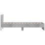 Estructura de cama cabecero luces LED gris hormigón 90x190 cm de , Camas y somieres - Ref: Foro24-838837, Precio: 105,52 €, D...