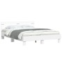 Bed frame with headboard and white LED lights 140x190 cm by , Beds and slatted bases - Ref: Foro24-3207560, Price: 172,80 €, ...