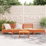 4-Sitzer-Gartensofa aus massivem, wachsbraunem Kiefernholz von , Modulare Sofas für den Außenbereich - Ref: Foro24-838051, Pr...