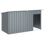 Dog house with gray galvanized steel roof 196x91x110 cm by , Dog kennels - Ref: Foro24-172575, Price: 195,04 €, Discount: %