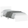 Estructura de cama con cabecero y luces LED blanco 90x190 cm de , Camas y somieres - Ref: Foro24-838834, Precio: 112,35 €, De...