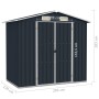 Garden shed anthracite galvanized steel 205x129x183 cm by vidaXL, Sheds - Ref: Foro24-46299, Price: 307,87 €, Discount: %