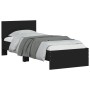 Bed frame with headboard and LED lights black 75x190 cm by , Beds and slatted bases - Ref: Foro24-838842, Price: 107,35 €, Di...