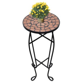 Terrakotta-Mosaik-Beistelltisch für Pflanzen von , Topfständer - Ref: Foro24-41127, Preis: 43,09 €, Rabatt: %