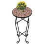 Terracotta mosaic side table for plants by , Pot stands - Ref: Foro24-41127, Price: 43,04 €, Discount: %