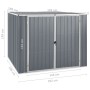 Cobertizo de jardín acero galvanizado gris 195x198x159 cm de vidaXL, Cobertizos - Ref: Foro24-46254, Precio: 313,62 €, Descue...