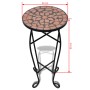 Terracotta mosaic side table for plants by , Pot stands - Ref: Foro24-41127, Price: 43,04 €, Discount: %