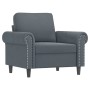 Dark gray velvet 3-piece sofa set with cushions by , Sofas - Ref: Foro24-3202171, Price: 722,99 €, Discount: %