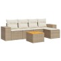 Garden sofa set with cushions 6 pieces beige synthetic rattan by , Garden sets - Ref: Foro24-3257752, Price: 457,67 €, Discou...