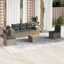 6-piece garden furniture set and gray synthetic rattan cushions by , Garden sets - Ref: Foro24-3225388, Price: 371,99 €, Disc...